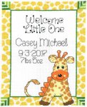 (image for) Giraffe Baby Birth Record